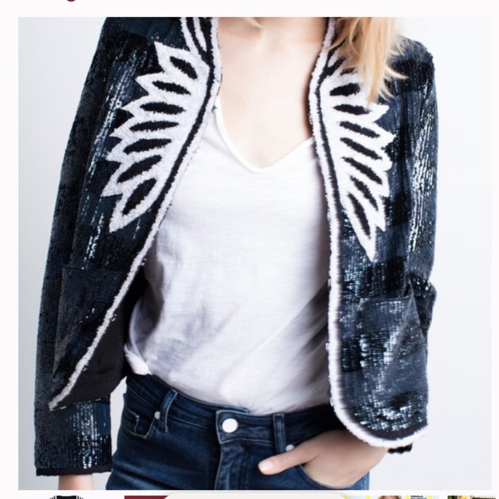 Zadig & Voltaire Vijou Sequin Jacket